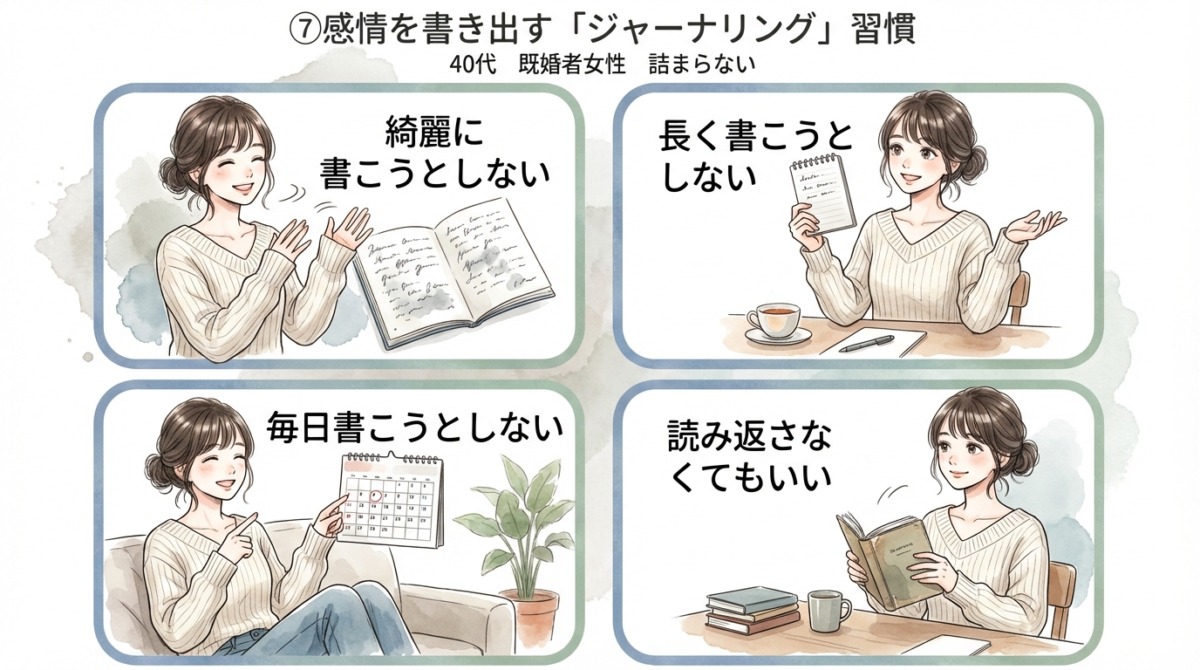⑦感情を書き出す「ジャーナリング」習慣