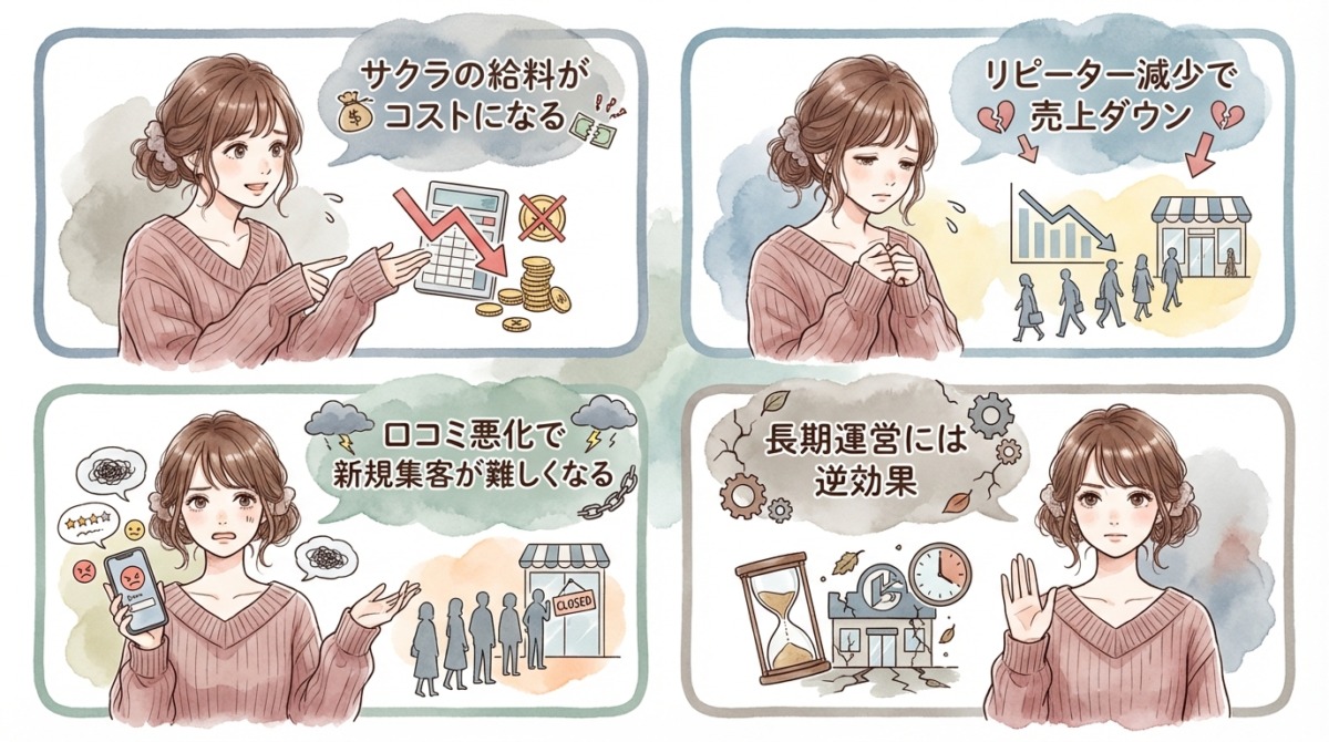 実際にサクラを雇うメリットがない経営的背景