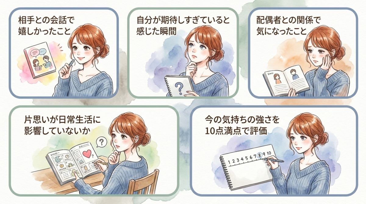 片思いの気持ちを日記やメモで可視化して整理する習慣
