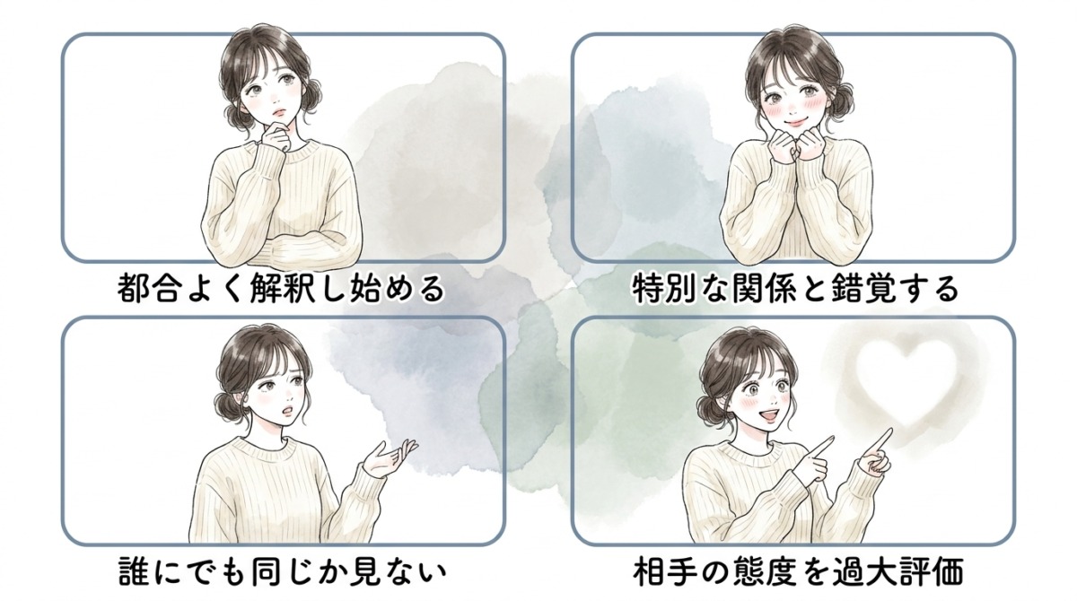 妄想と現実の境界線が曖昧になる瞬間を見逃さない