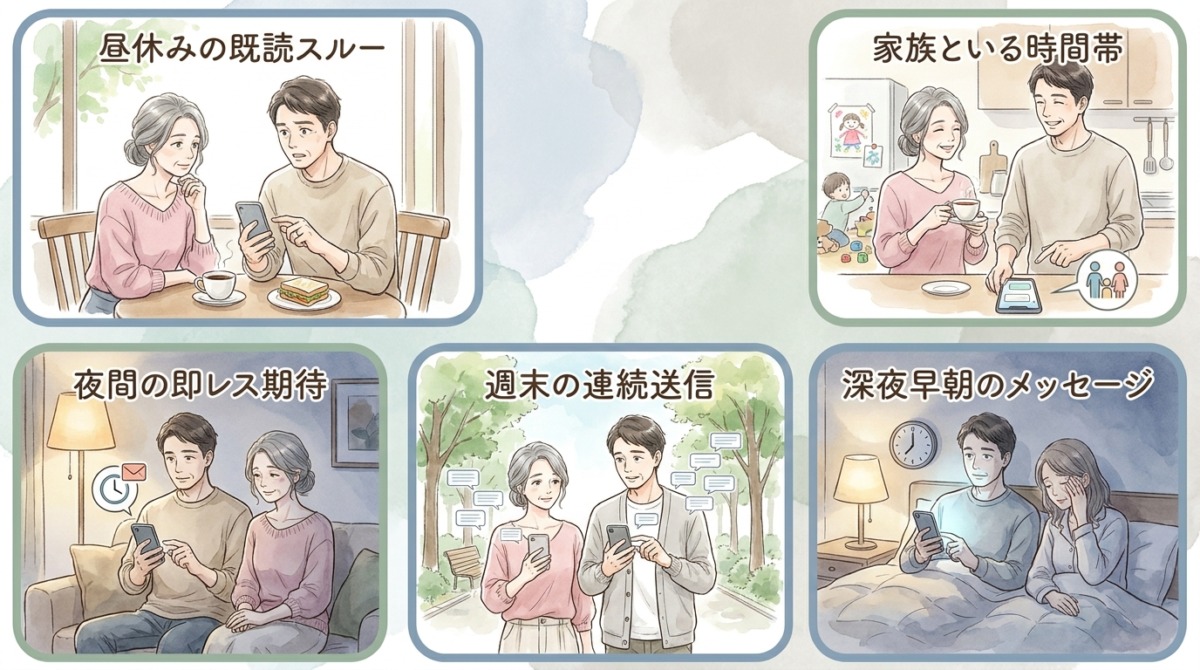 相手の状況を想像せずに自分のペースで送っている