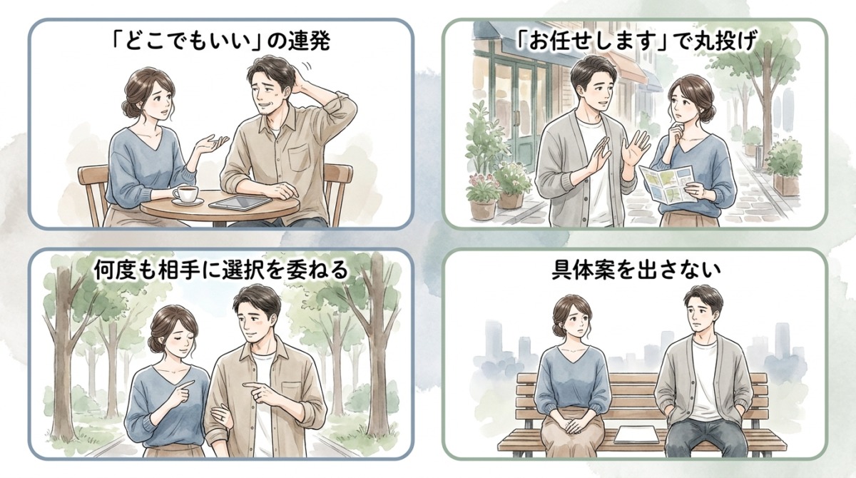 プランを決められない優柔不断さが致命的に映る
