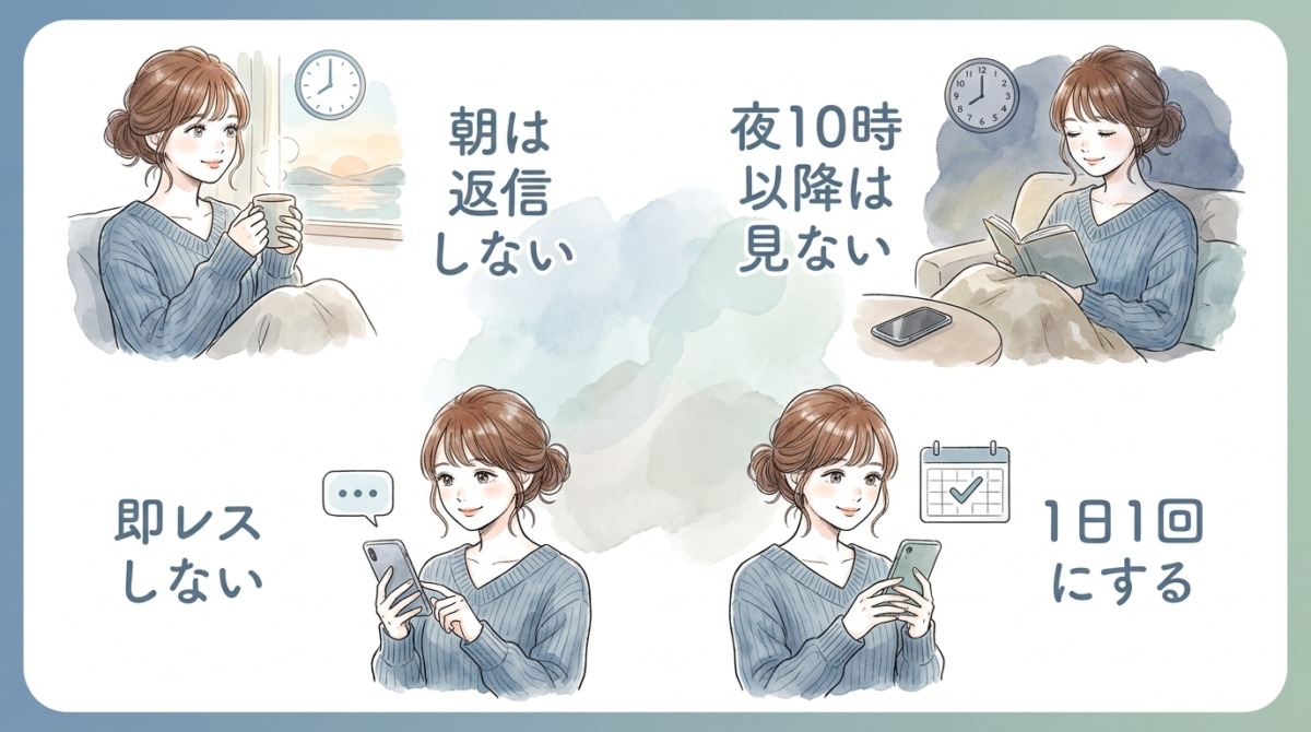 返信する時間帯とペースに自分ルールを持つ