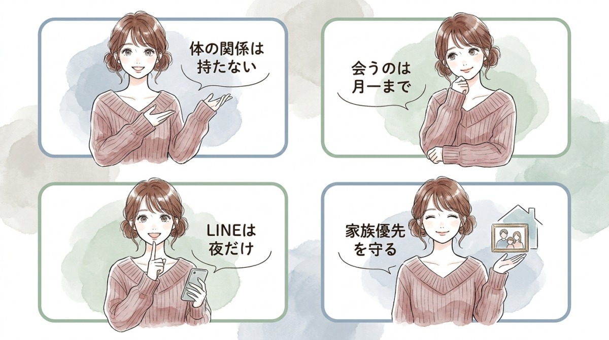 相手との距離をどこまで縮めたいのか線を引く