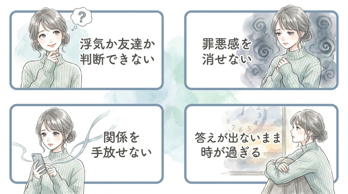 罪悪感と期待感の間で感情が揺れ動く