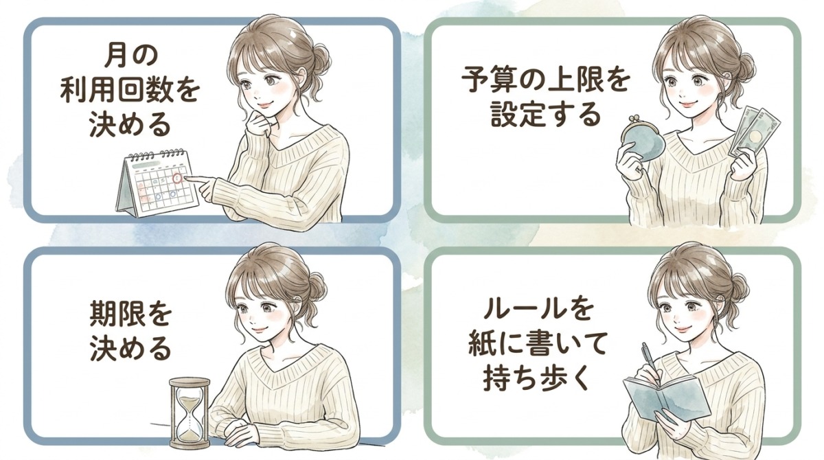 利用頻度と予算の上限を事前に決めておく重要性